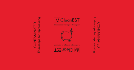 iM CleanEST endoscope storage and transport system Red tray cover for contaminated endoscopes