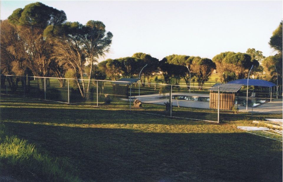 installed chain link fence