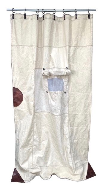 tochtgordijn tocht gordijn - paskamer gordijn - gerecyclede textiel- gordijnen op maat