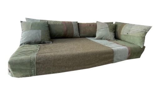 vintage lounge kussens plaid - wollen deken kussens - leger deken