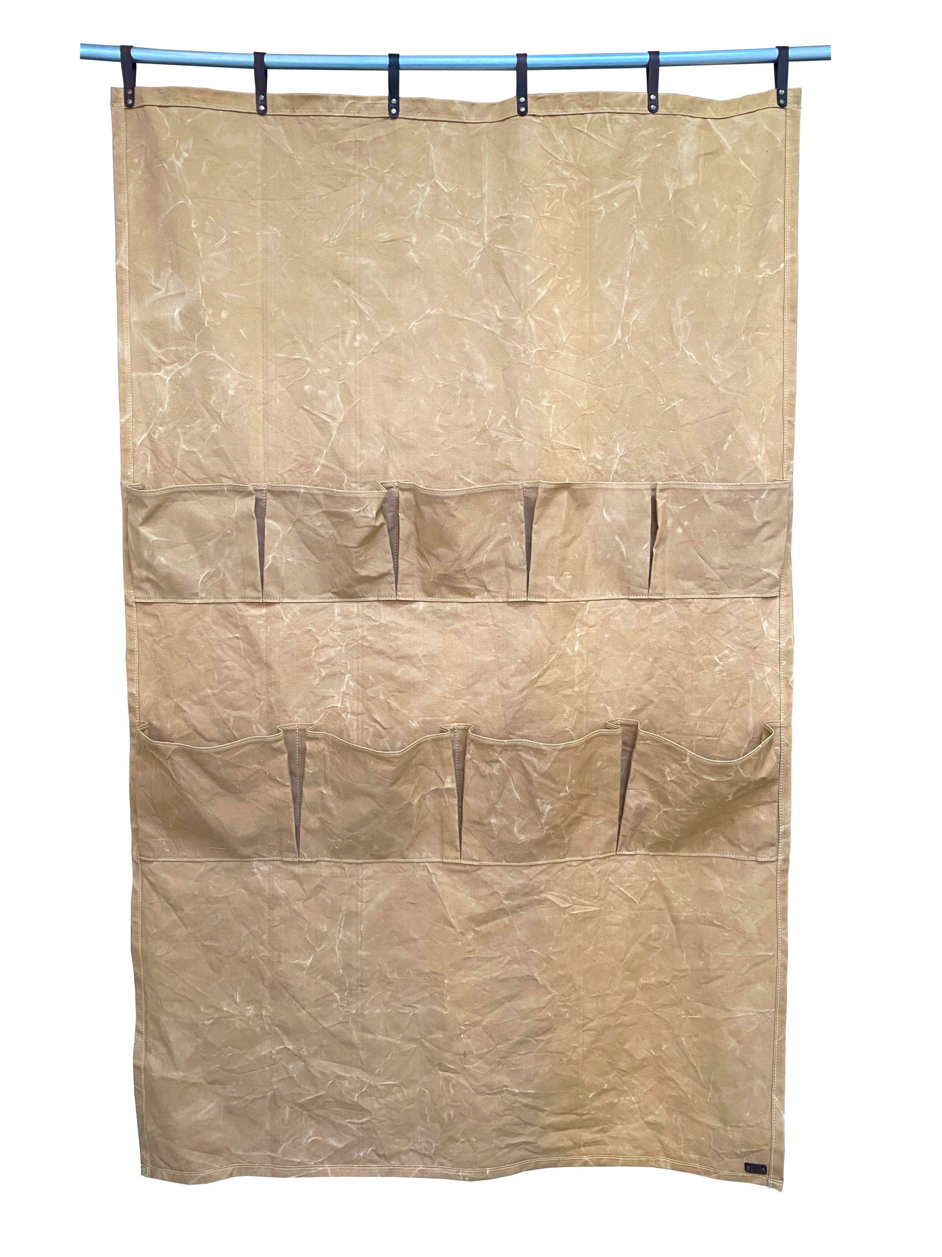 canvas gordijn met zakken - scheidingswand