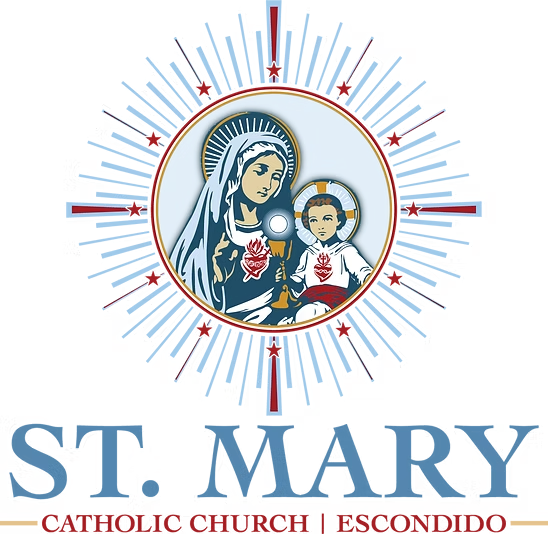 A logo for st. mary catholic church escondido