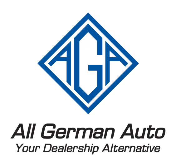 A logo for all german auto your dealership alternative