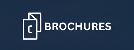 A blue background with the word brochures on it.