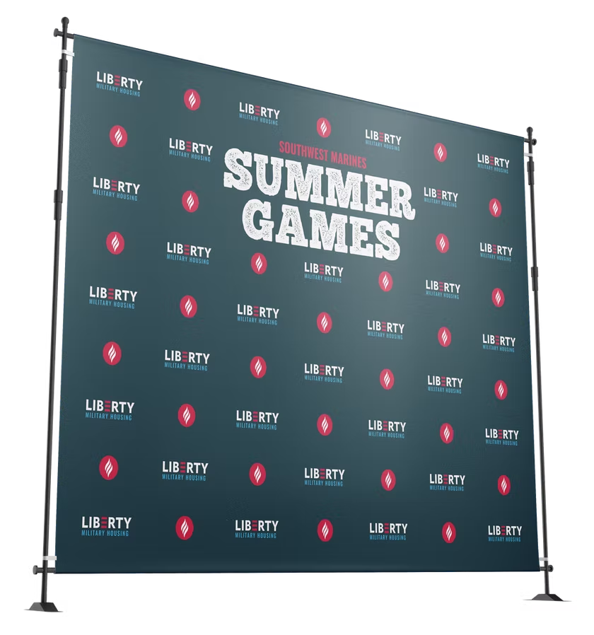 A banner that says summer games on it