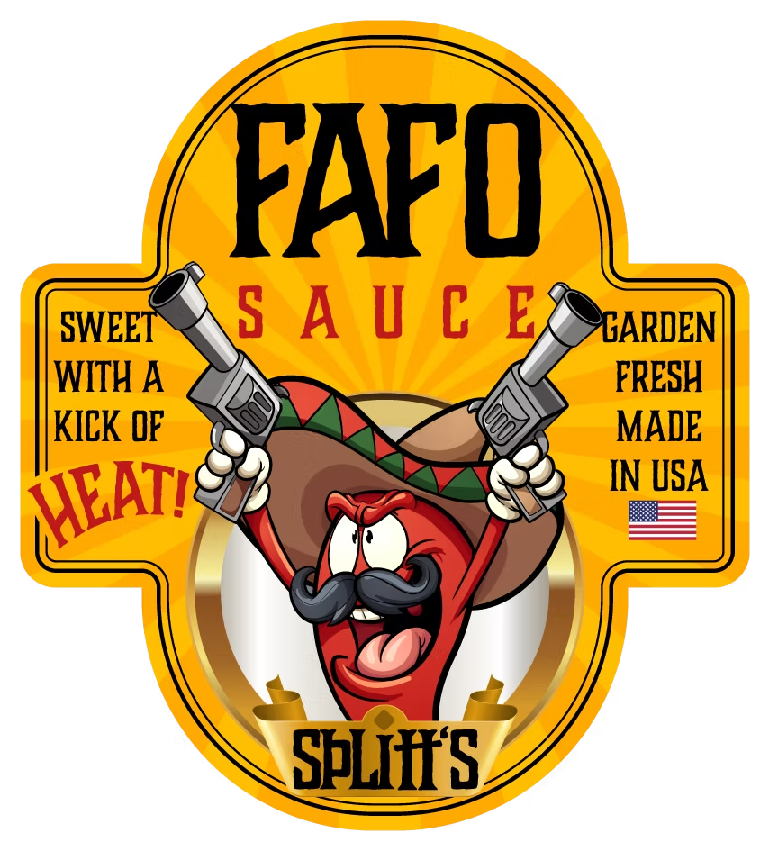 A label that says fafo sauce on it