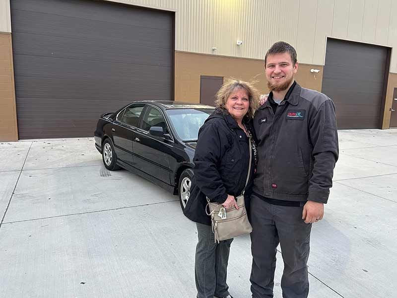  A local St. Clair County resident receiving free auto services from Auto DR.
