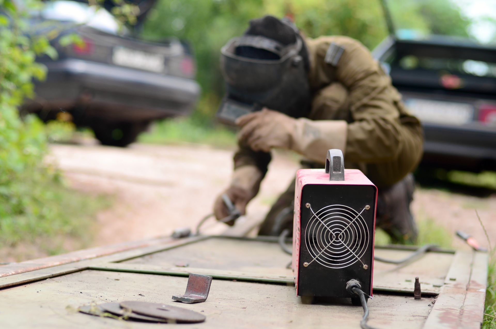 Small portable welding machine.