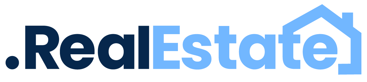 A blue realtor logo on a white background