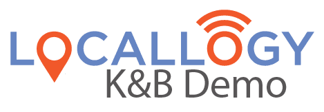 A logo for a company called locallogy demo store.