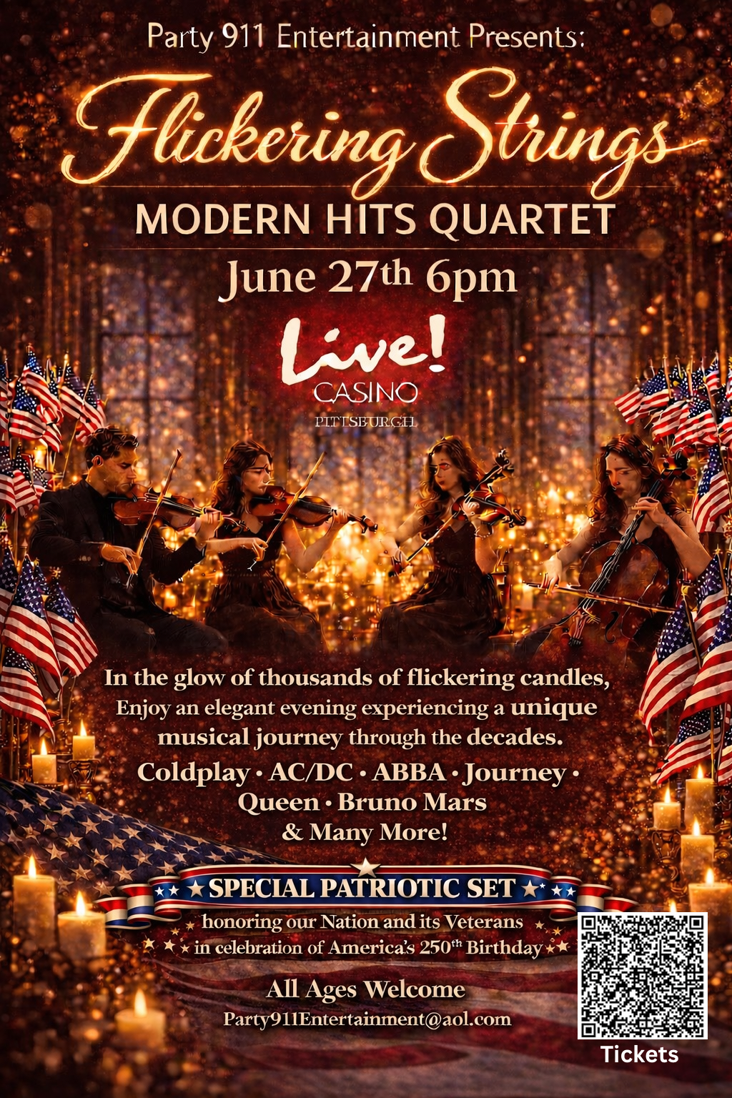 Flickering Strings at Live! Casino in Greensburg