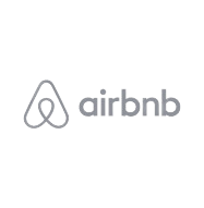 El logotipo de Airbnb, que muestra el símbolo gris 