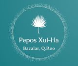 Un icono de una hoja de palma blanca y el texto 