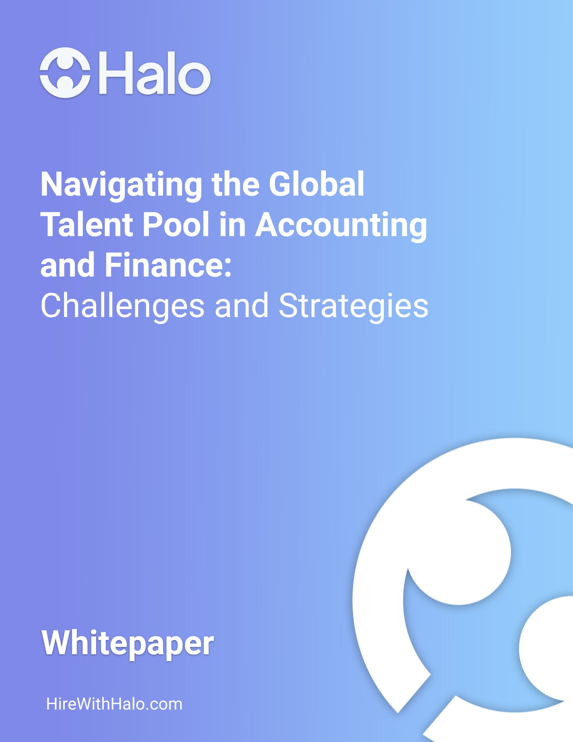 A white paper titled navigating the global talent pool in accounting and finance