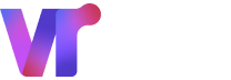 A purple and red letter v on a white background.