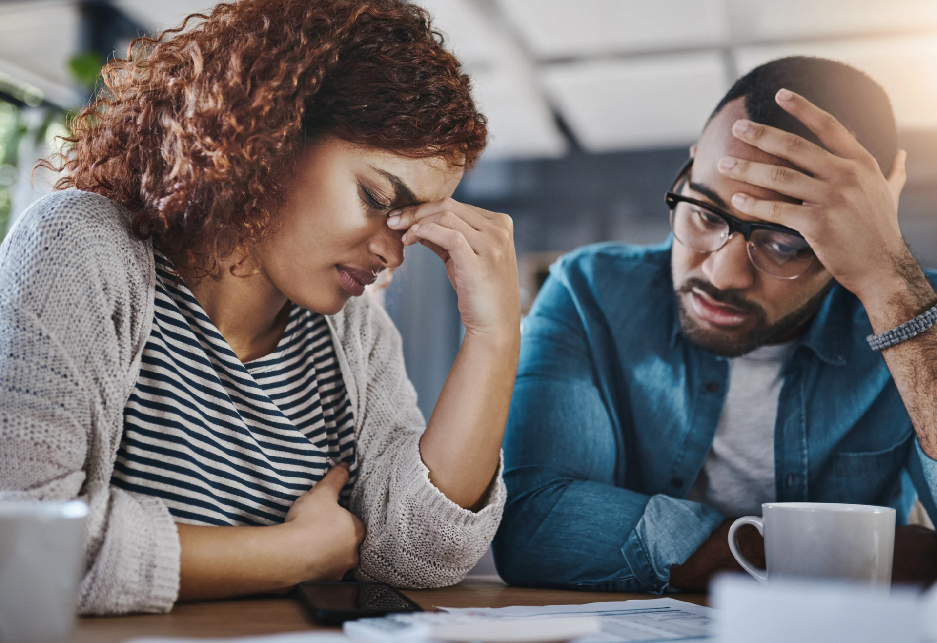 couple grieving after loss of loved one