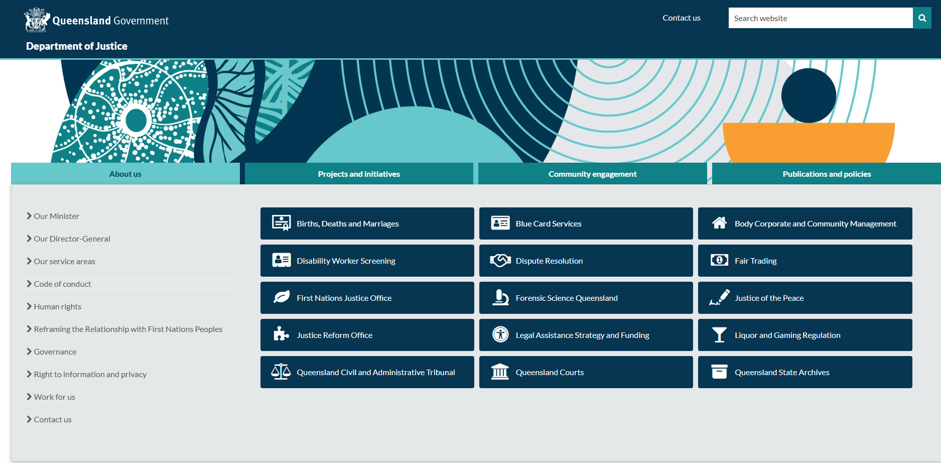 Queensland Government website: 2024 Premier’s Coding Challenge with a robot image.