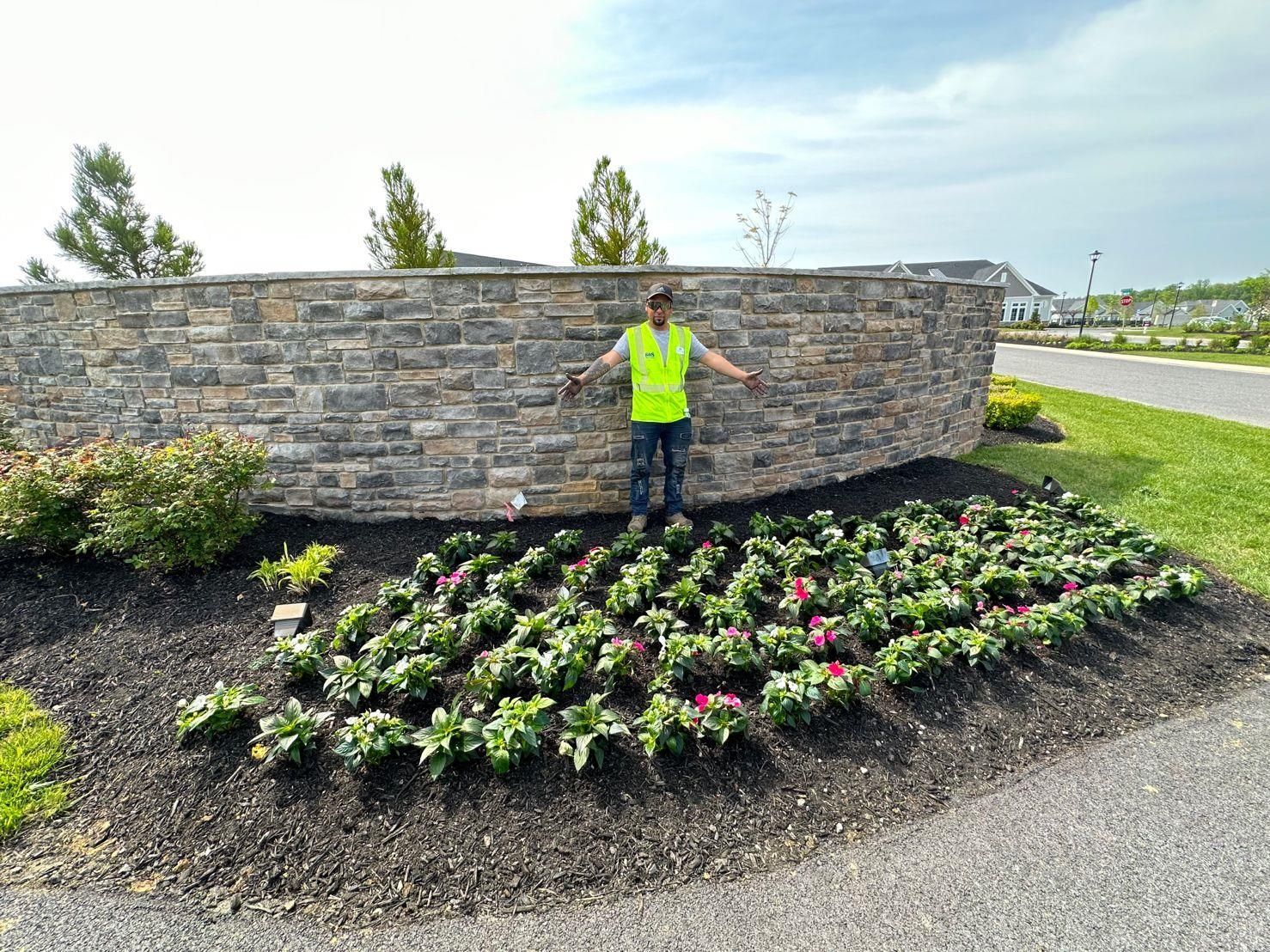 Flower bed installation, commercial landscape design company in chester county, our customers and clients of businesses request projects with a certain amount of detail year round. our team members love providing a high level of experienced services that do a great job