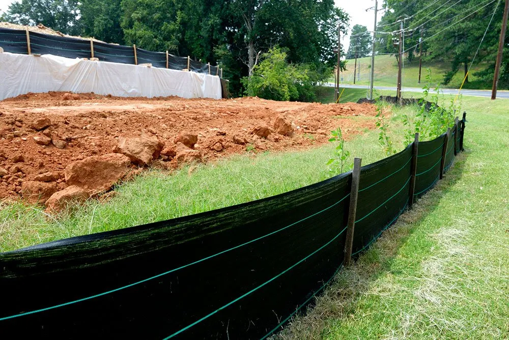 A silt fence installed in Montgomery County, PA
