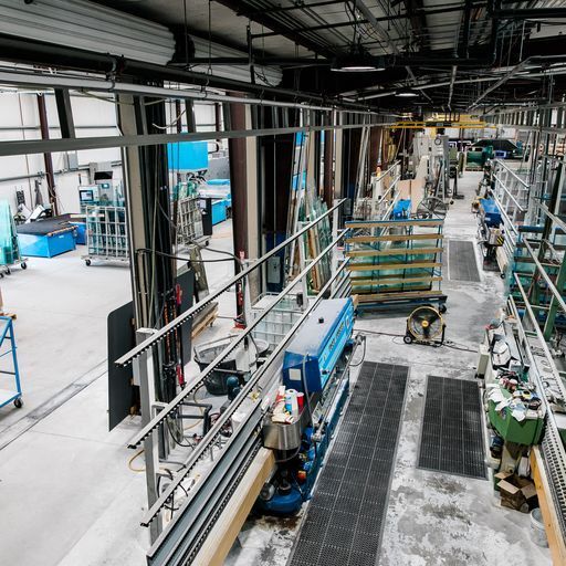 An Aerial View of A Factory with Lots of Machinery - Buford, GA - EGM Tempering