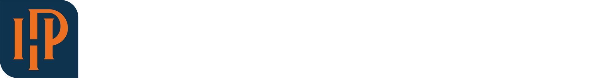 Logotipo da HP em azul e laranja no canto superior esquerdo sobre um fundo branco.