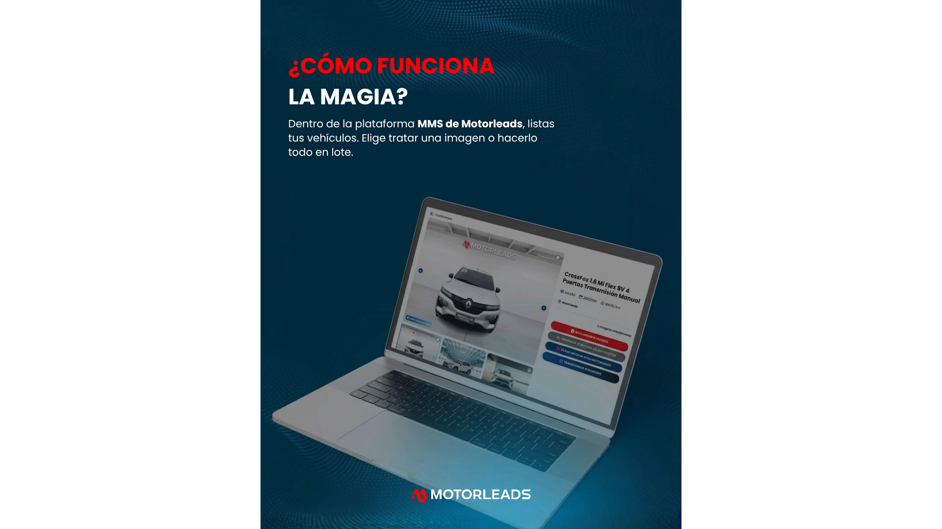 Portátil con cubierta azul oscuro con título en español “¿Cómo funciona la magia?” y un icono de sombrero de mago.