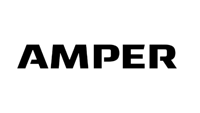Logotipo AMPER em preto.