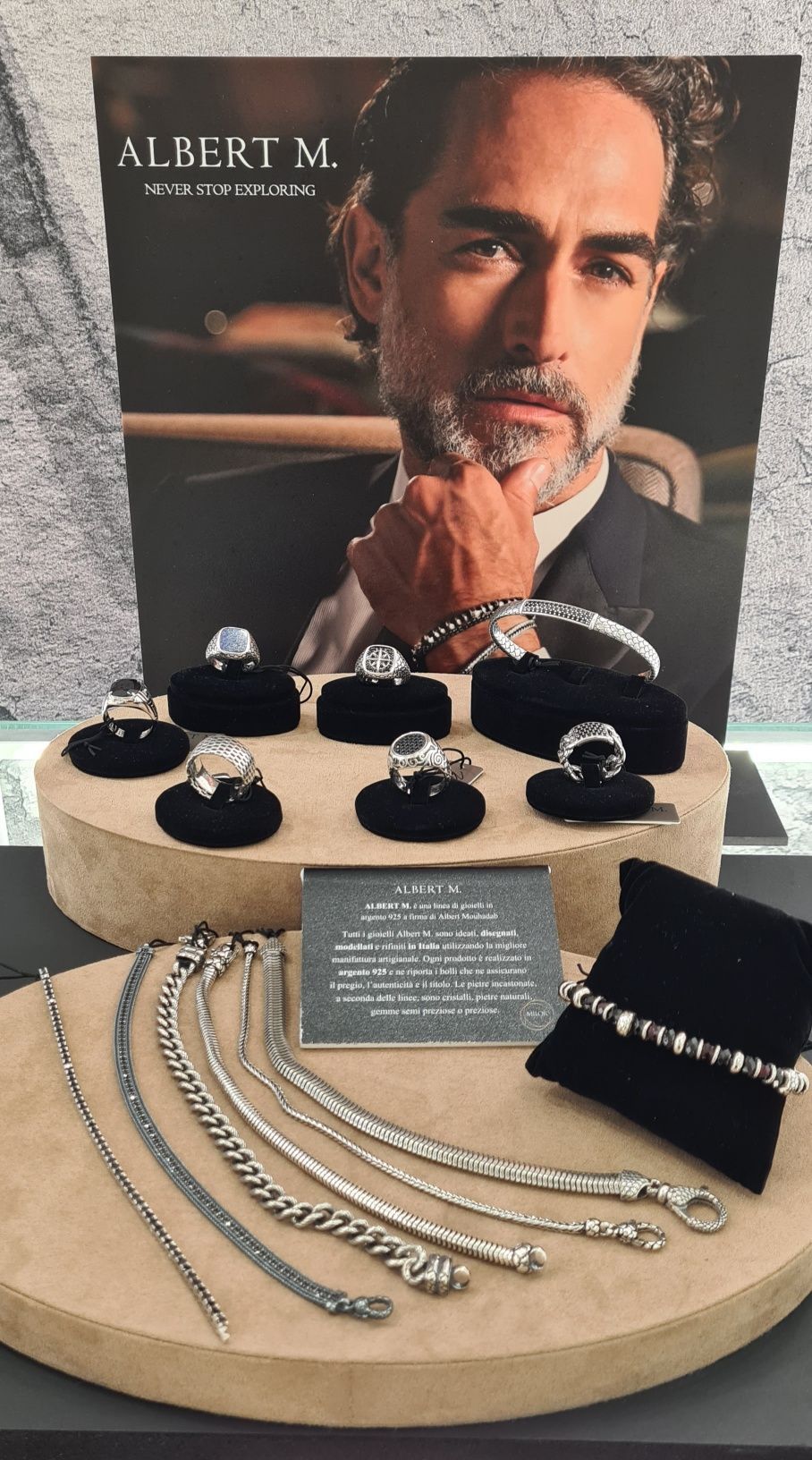 vetrina gioielli uomo