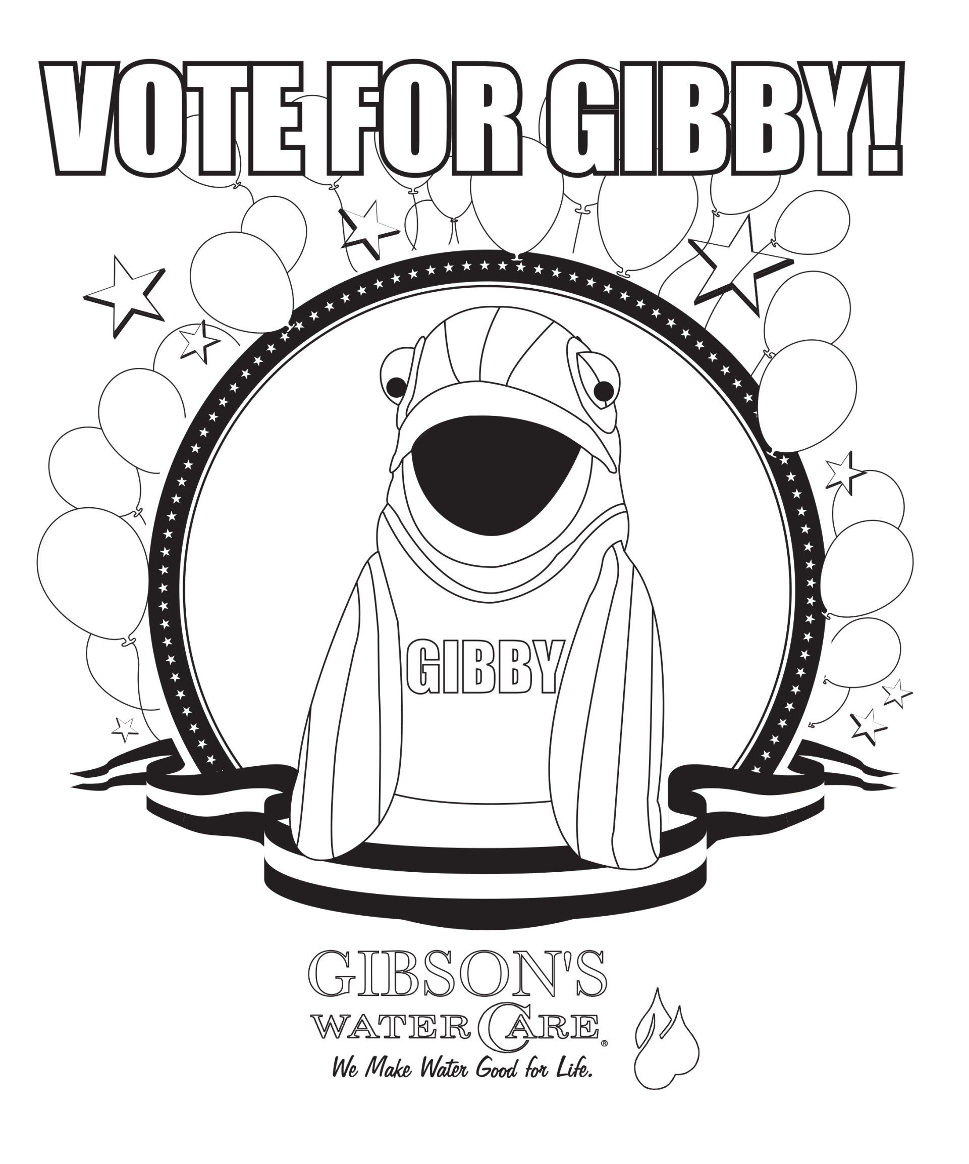 Coloring Pages, Gibby The Fish, Images For Coloring Fun, Kid's Corner | Gibson's WaterCare