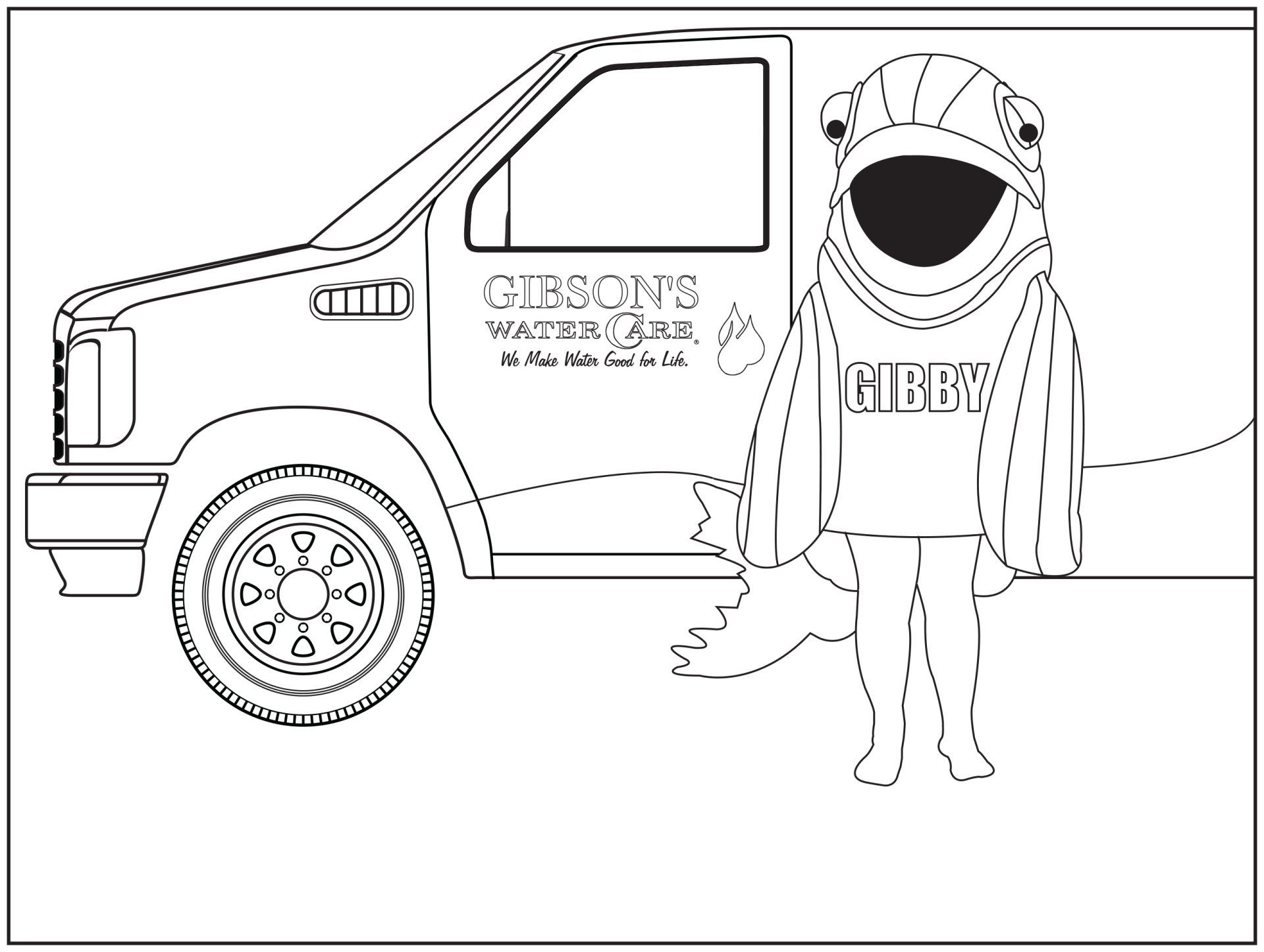 Coloring Pages, Gibby The Fish, Images For Coloring Fun | Gibson's WaterCare
