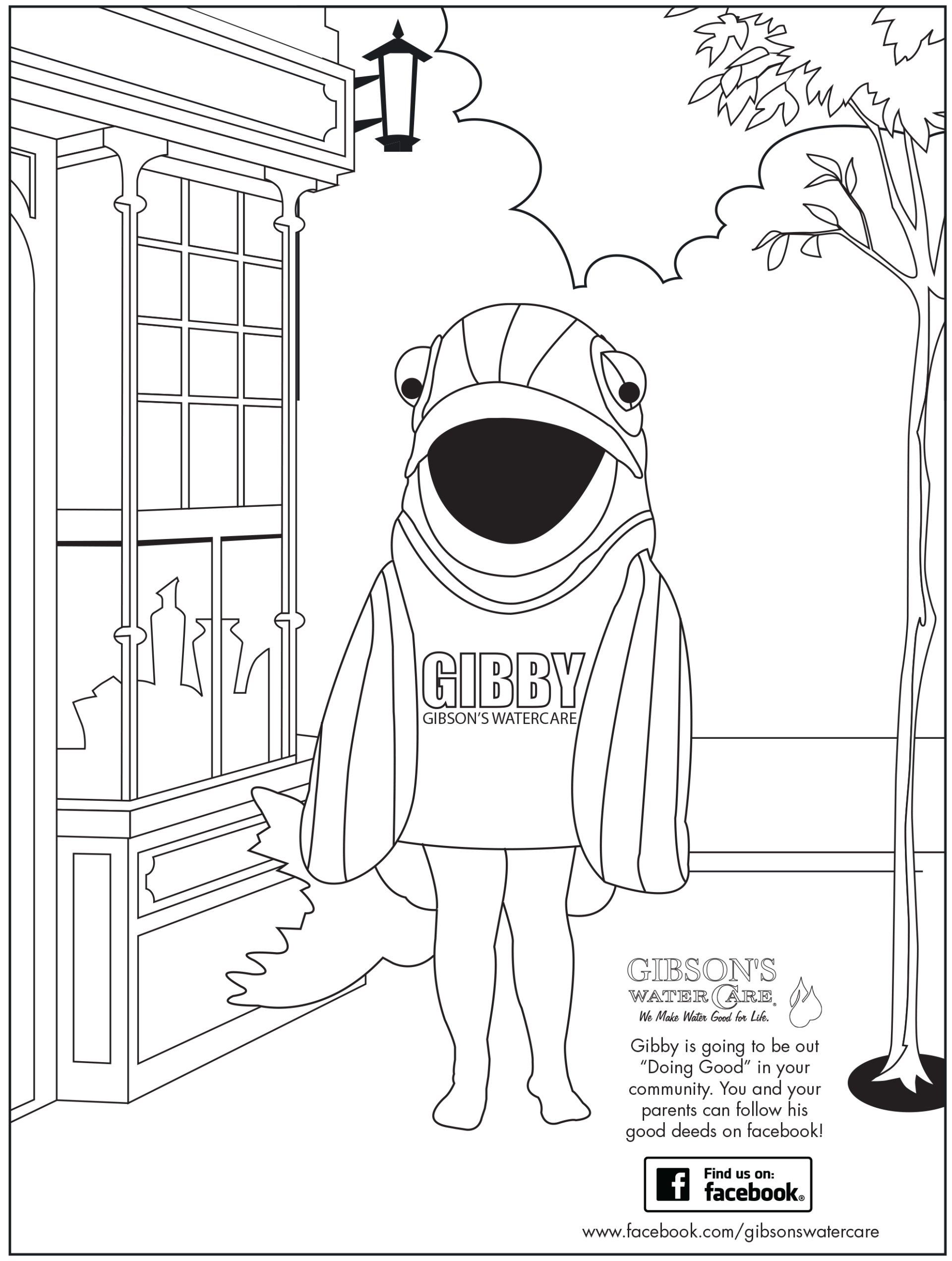 Coloring Pages, Gibby The Fish, Images For Coloring Fun | Gibson's WaterCare