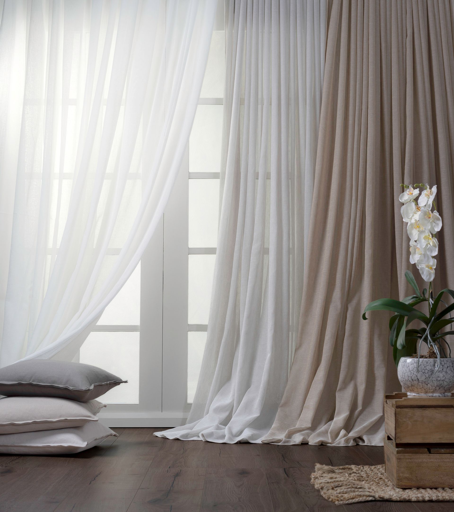 Pink & White Pattern Curtain — Bundaberg, Qld — Andersons Curtains & Blinds