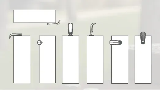 A black and white drawing of various types of candles.
