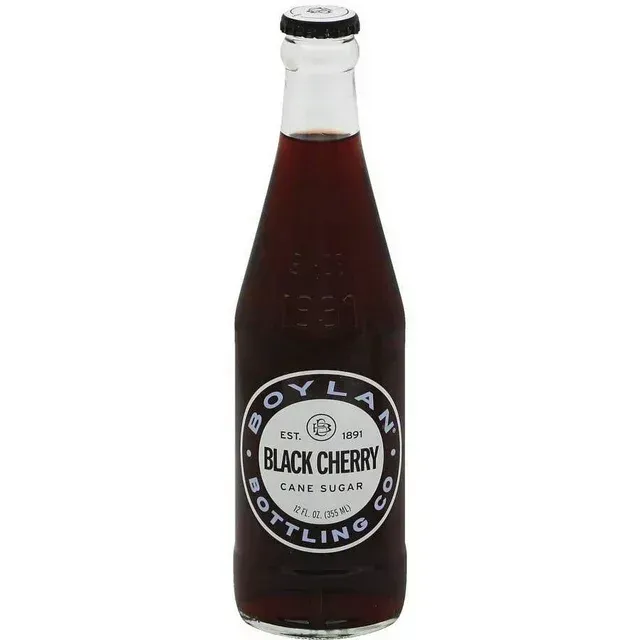 BOYLAN BLACK CHERRY SODA 24/12 oz
