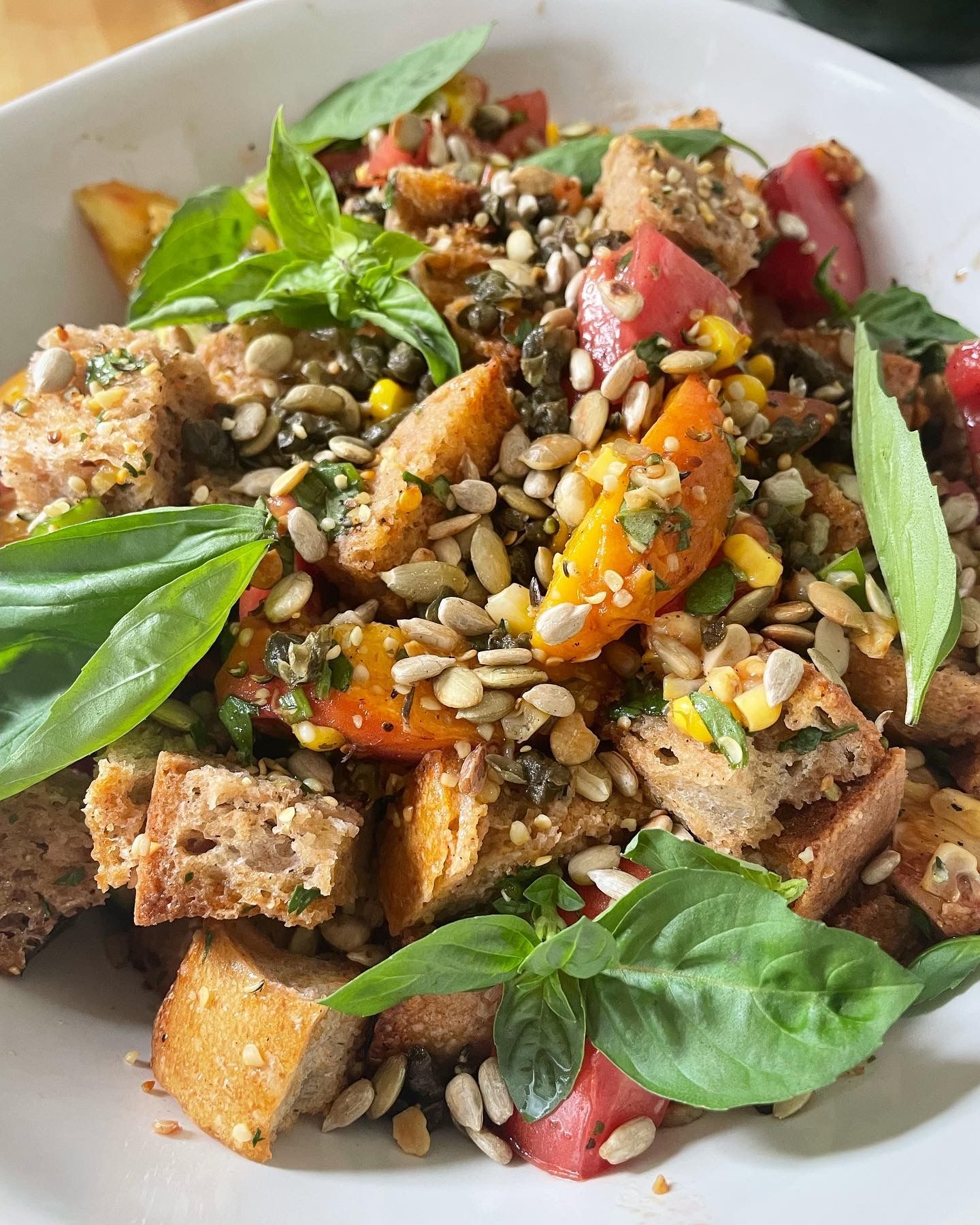 close up of a summer salad