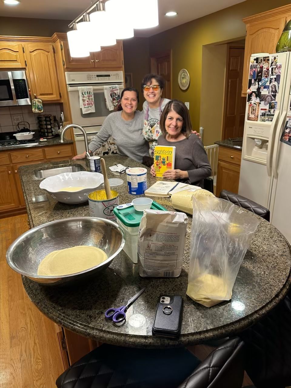 holiday cooking with family