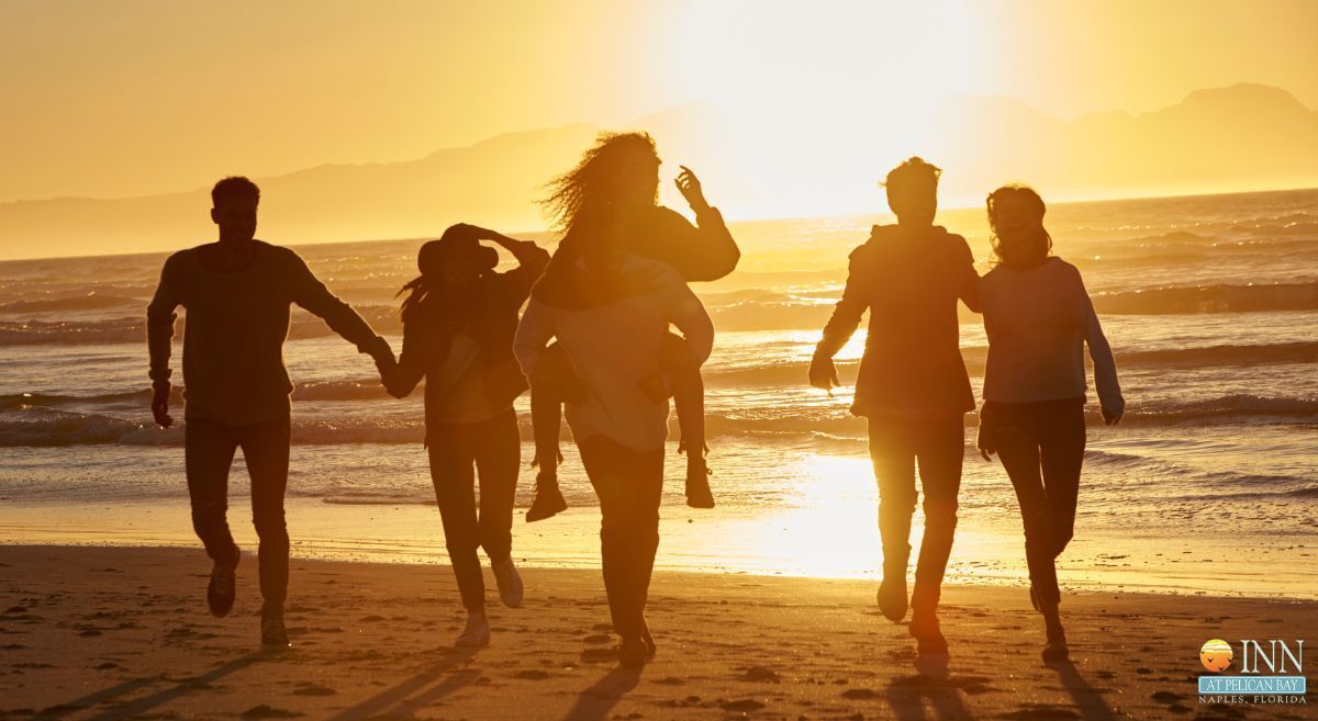 People enjoying Naples like a local on the beach