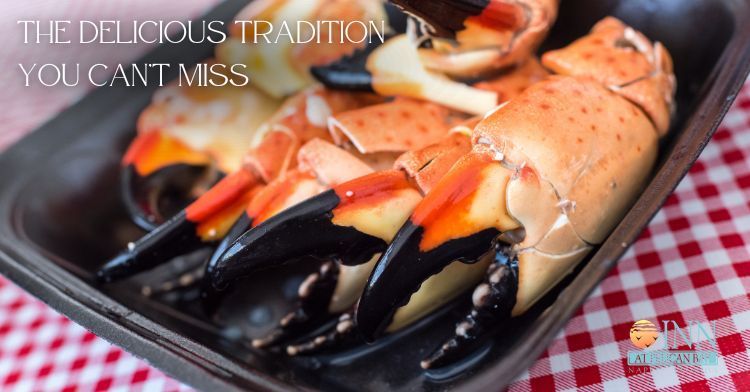 Stone crab claws served during stone crab season in Naples, Florida.