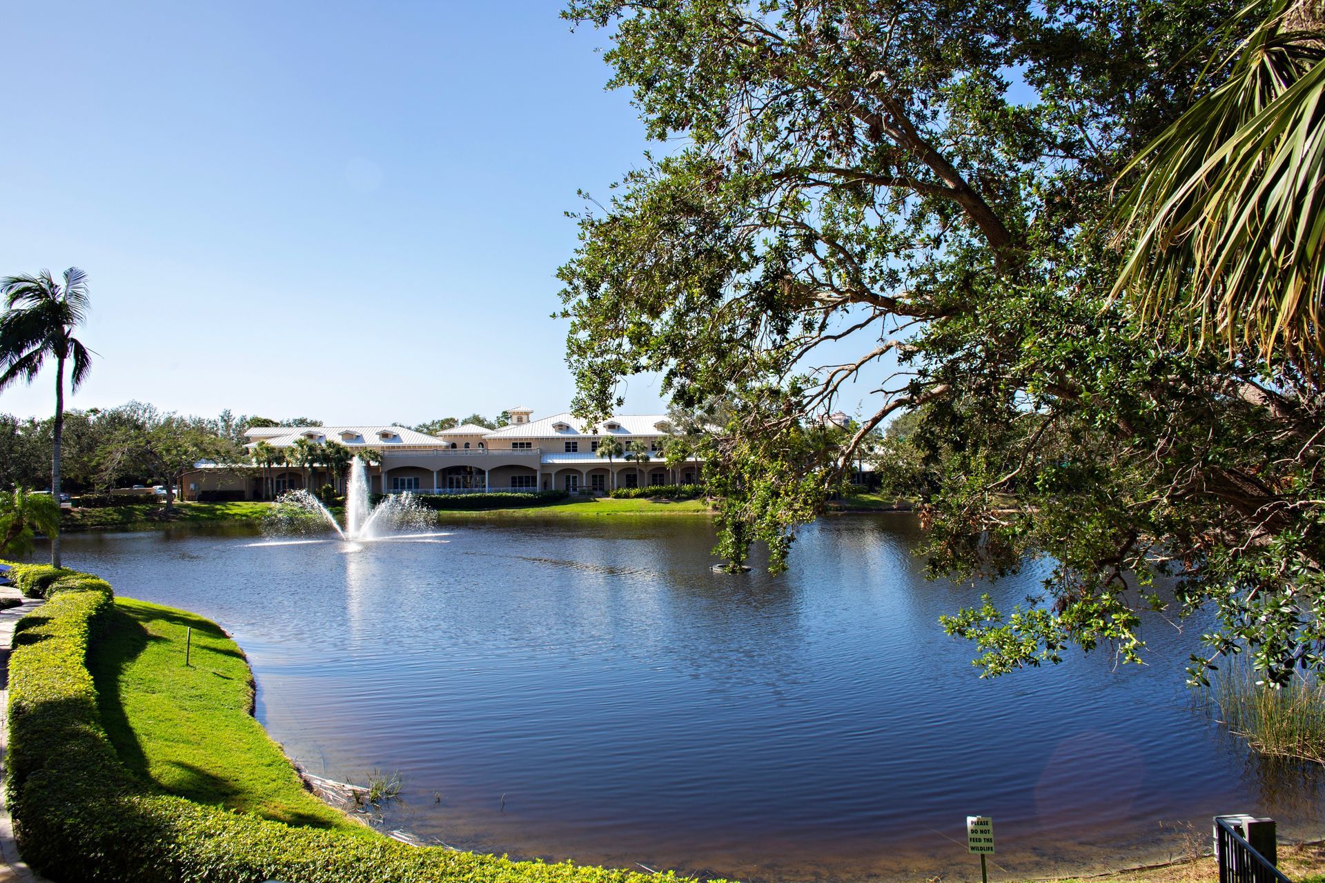 Lake view behind the Inn at Pelican Bay