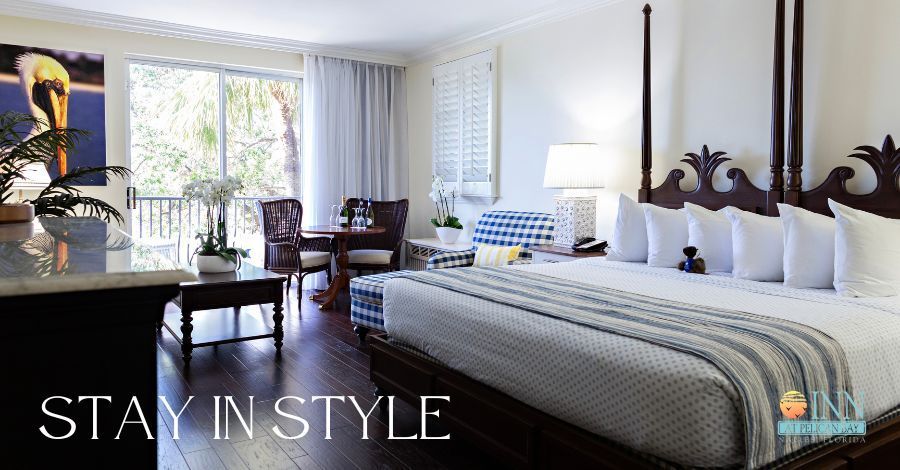 Luxury hotel room at the Inn at Pelican Bay.