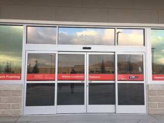 store front doors tinting