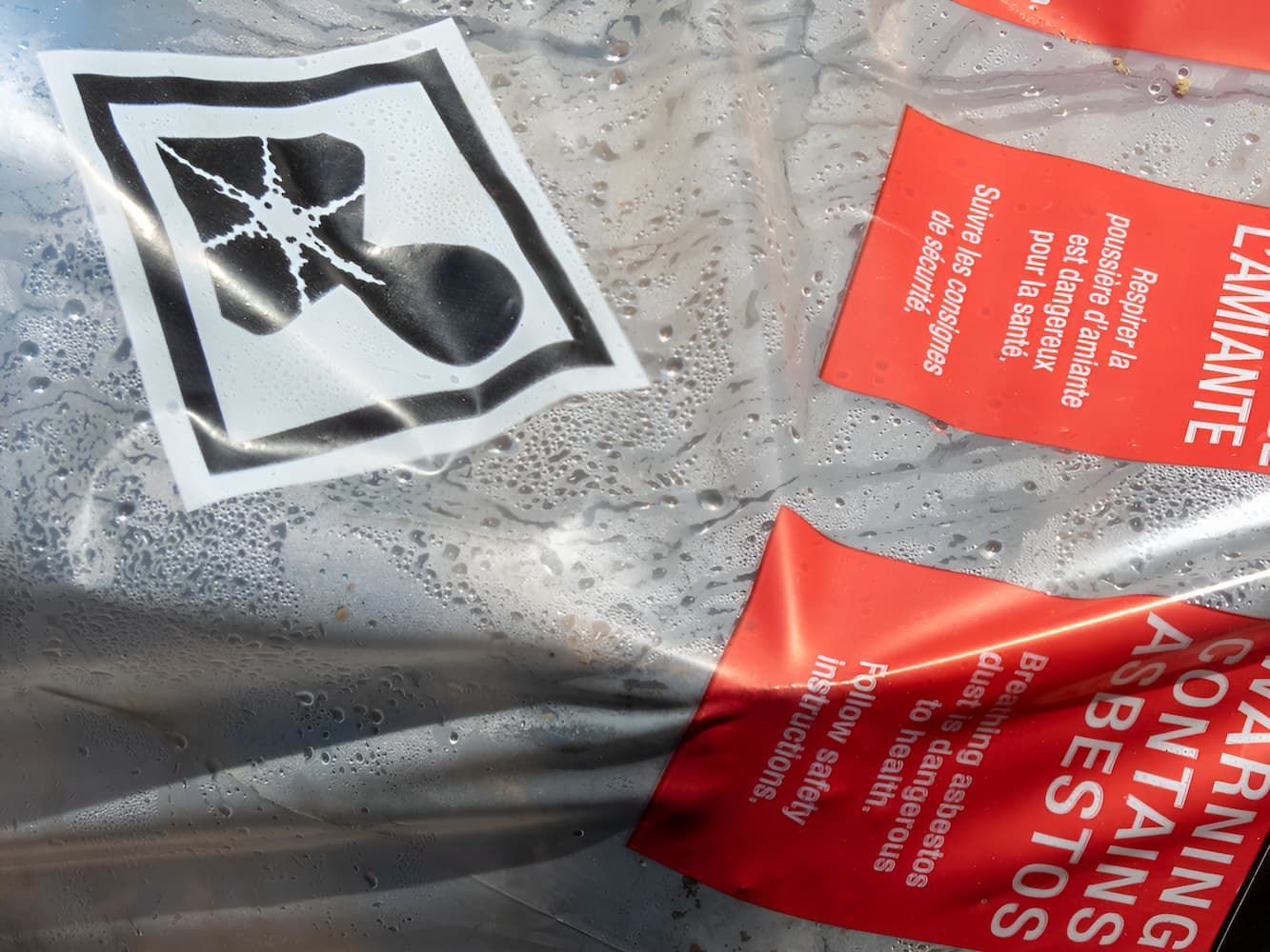 A Plastic Bag With a Warning Label on It — Veramax Industries in Mackay, QLD