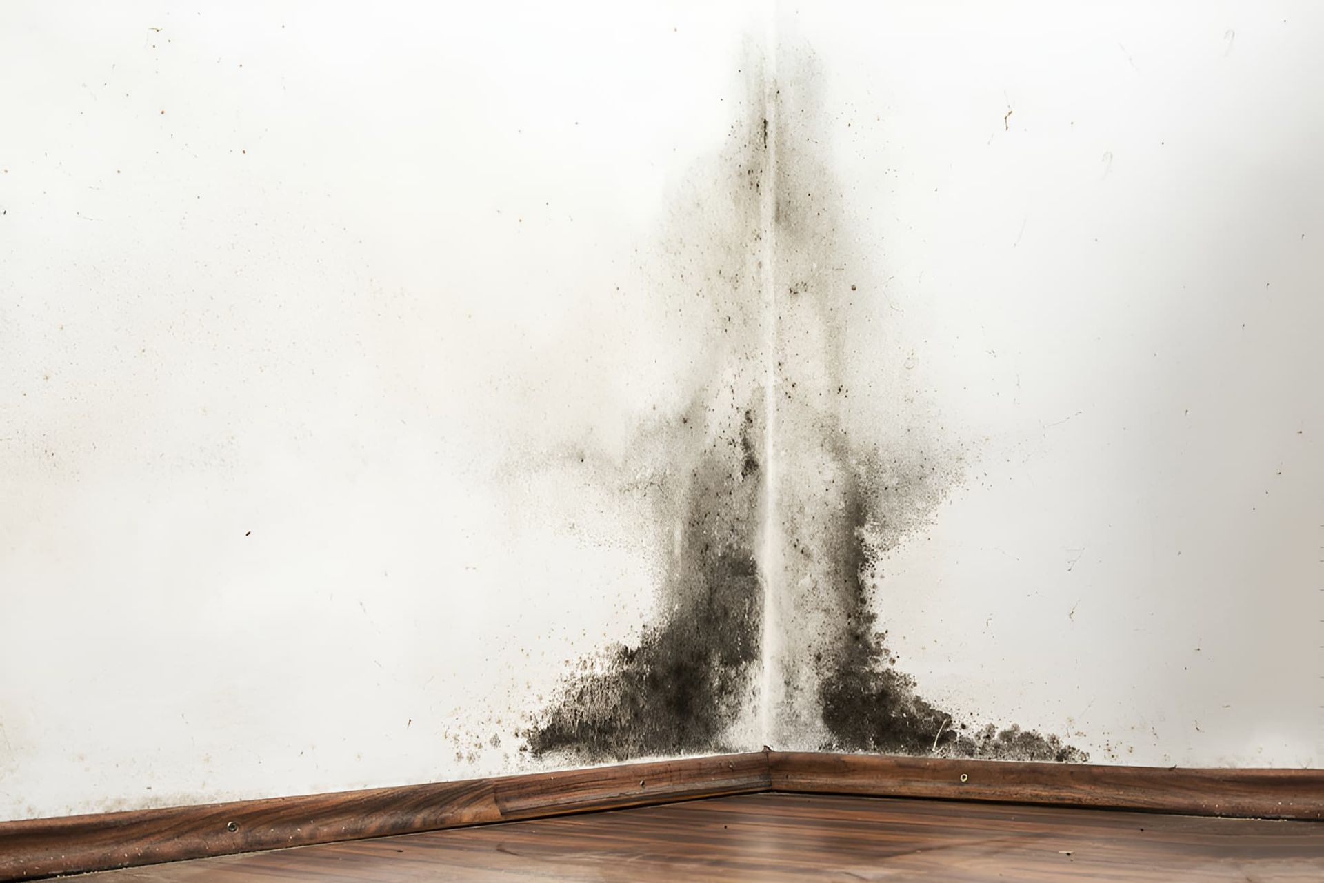 A Corner of a Wall With Black Mold Growing on It — Veramax Industries in Gladstone, QLD