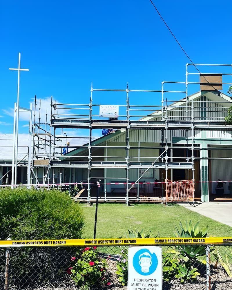 A House is Being Remodelled With Scaffolding on the Roof — Veramax Industries in Park Avenue, QLD