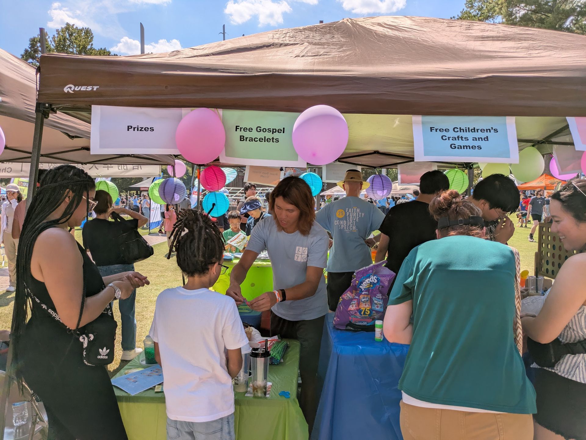 Dragon Boat Festival in Cary, NC Regency Park by the Raleigh Chinese Christian Church booth