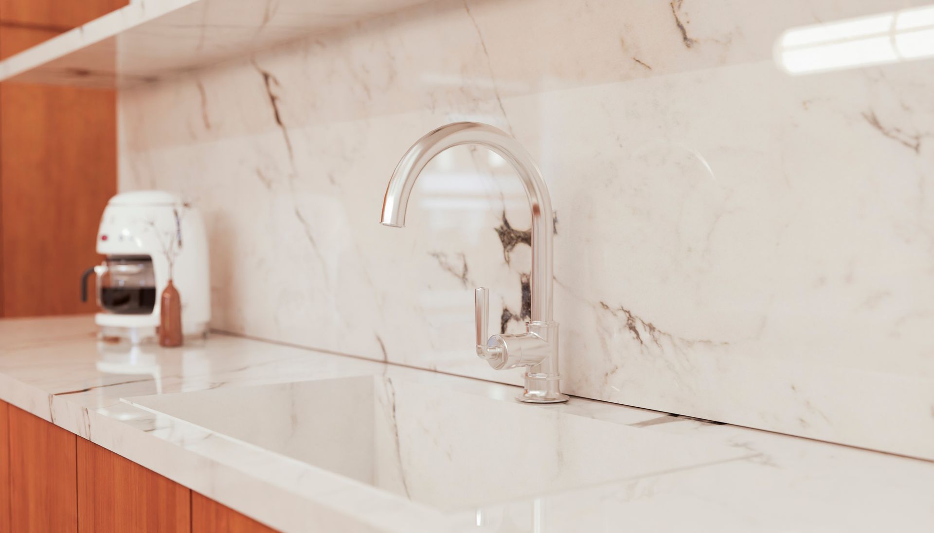 Kitchen Sink and Marble Countertop — San Antonio, TX — Villa Tile Service