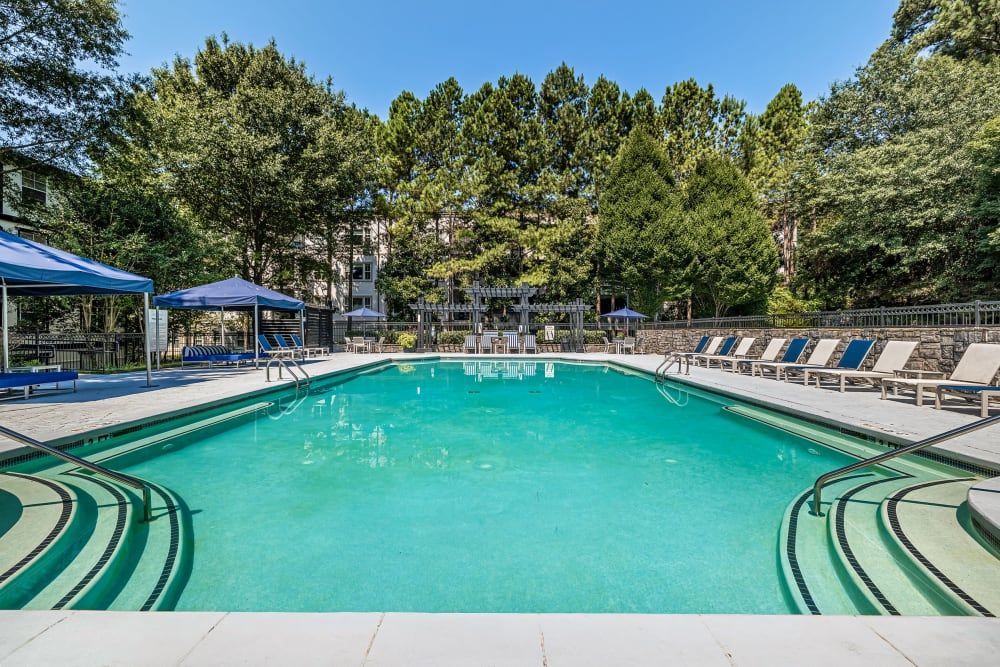 Swimming pool at Marq Perimeter in Atlanta, GA.