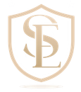 A shield with the letters SE inside of it on a white background.