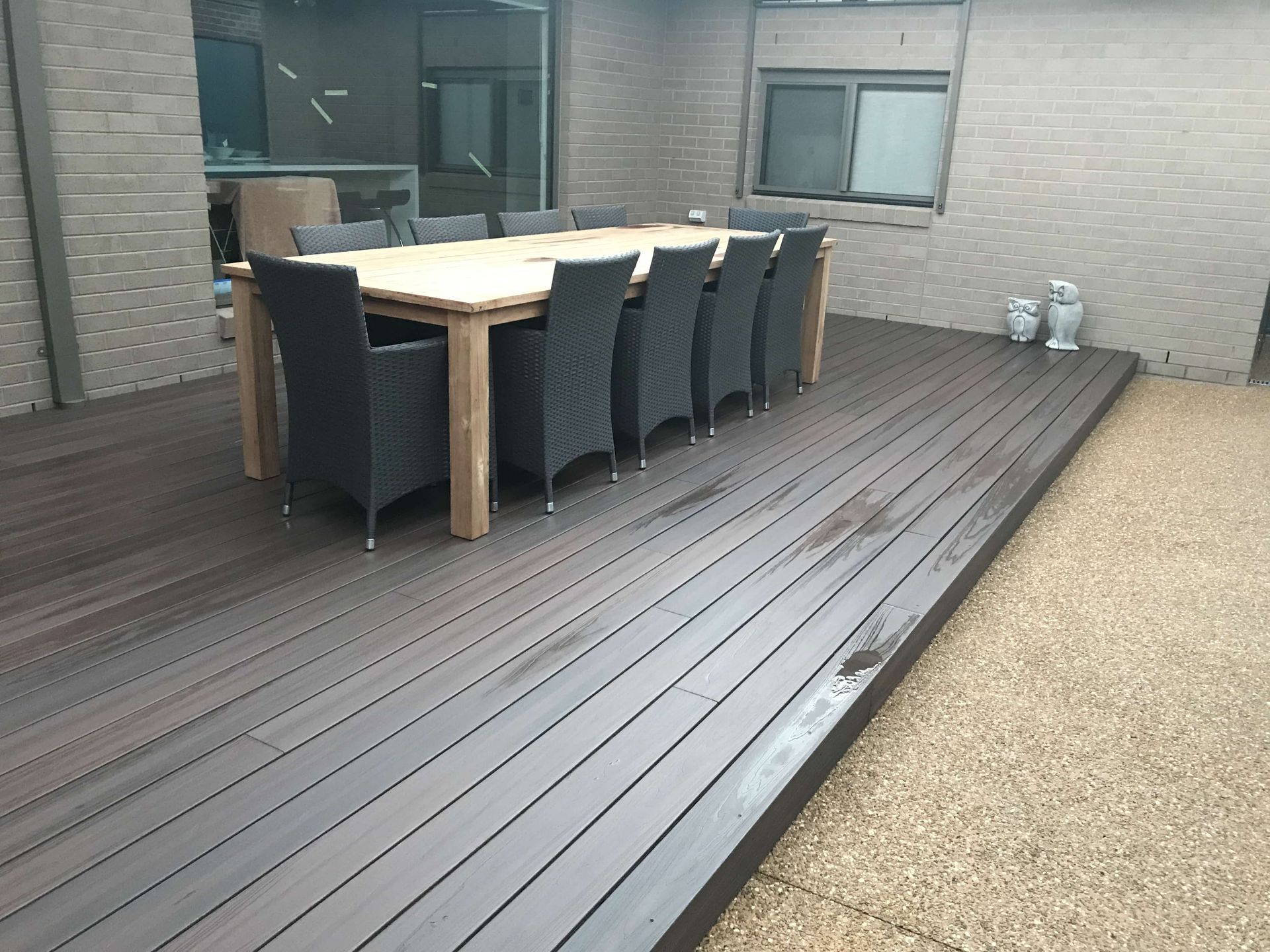 Decking with table