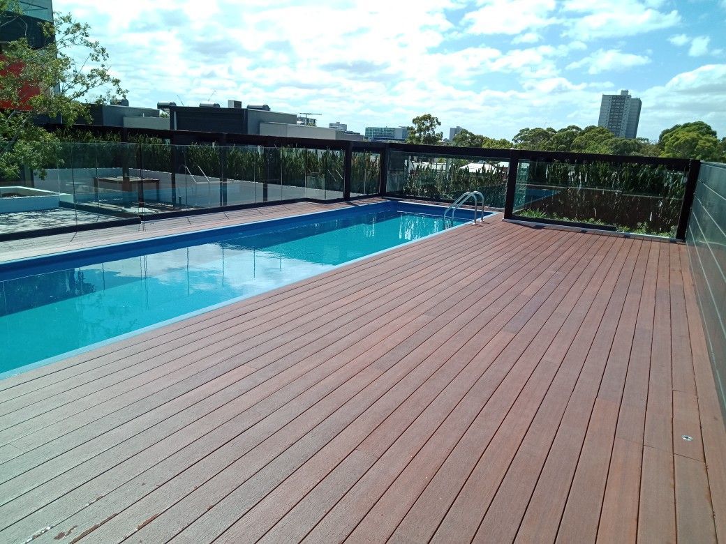 Decking with pool